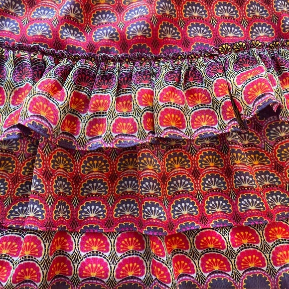 🔥SALE🔥EXPRESS VIBRANT PRINT TIERED SKIRT SZ MED - Picture 2 of 6